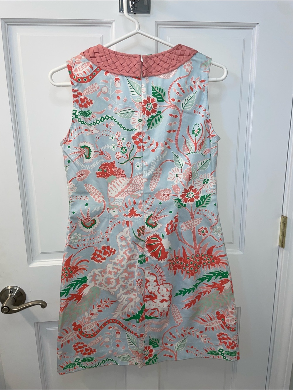 Pink Floral Sleeveless Shift Dress - Picture 3 of 5